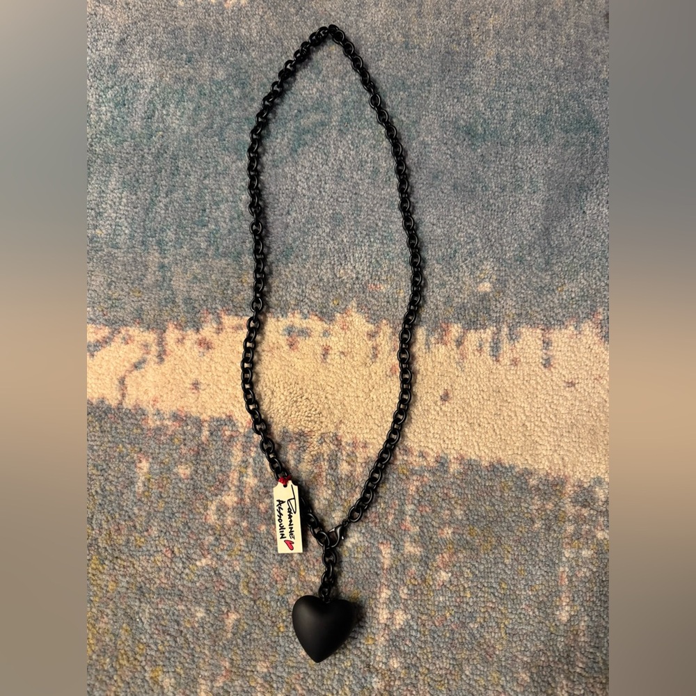 Roxanne Assoulin Black Heart Pendant Necklace